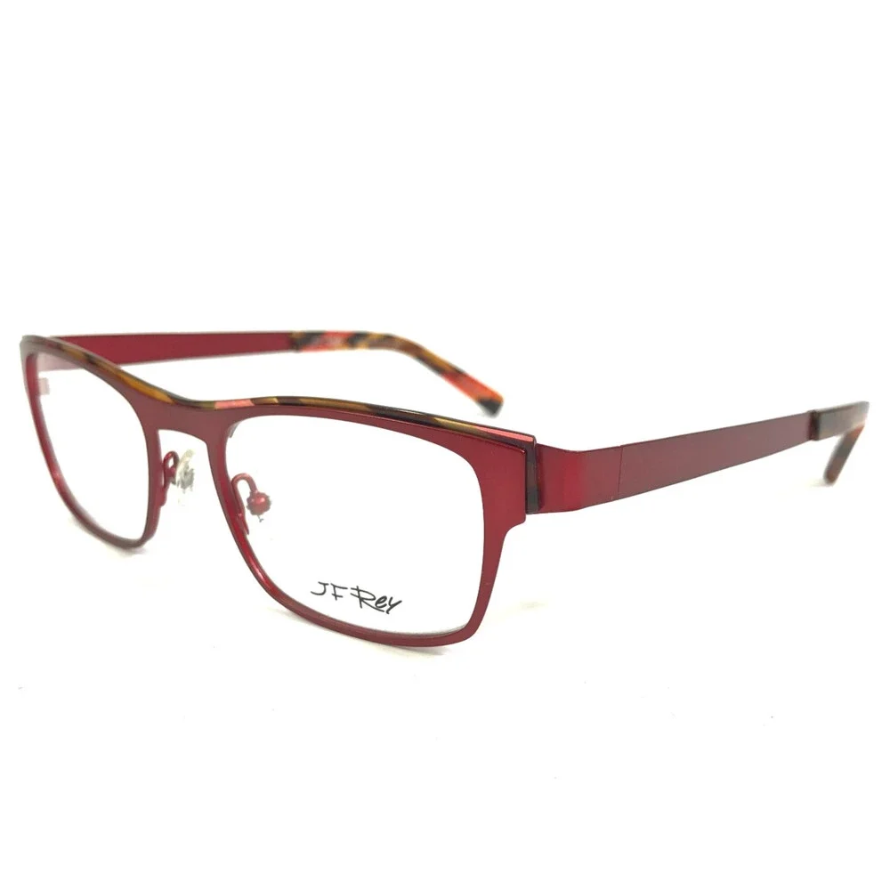 J.F. Rey Eyeglasses Frames JF2552 3090 Matte Red Orange Brown Tortoise 50-19-138